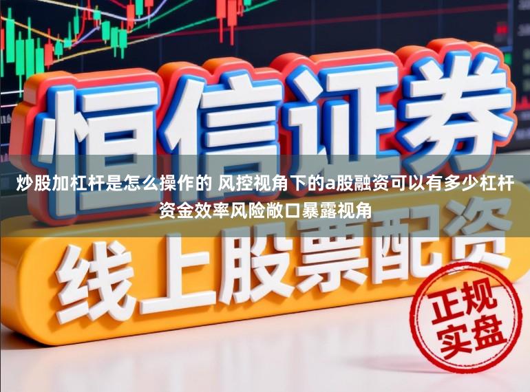 炒股加杠杆是怎么操作的 风控视角下的a股融资可以有多少杠杆资金效率风险敞口暴露视角