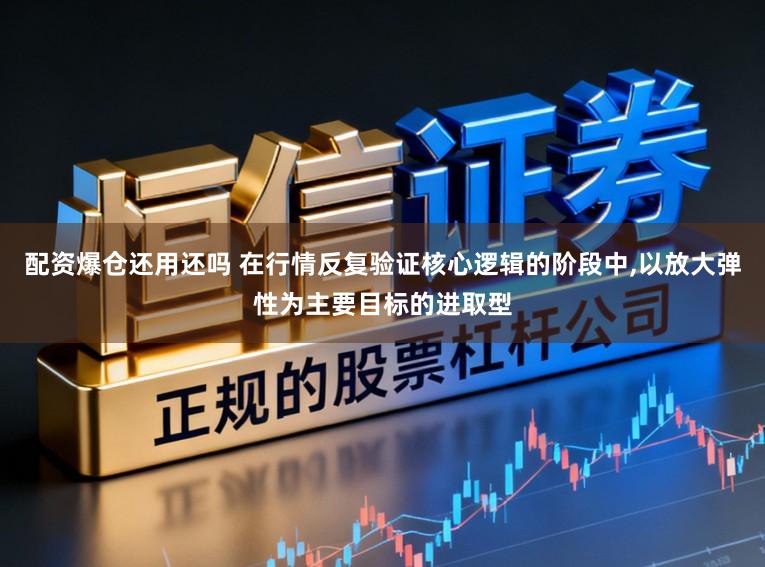 配资爆仓还用还吗 在行情反复验证核心逻辑的阶段中,以放大弹性为主要目标的进取型